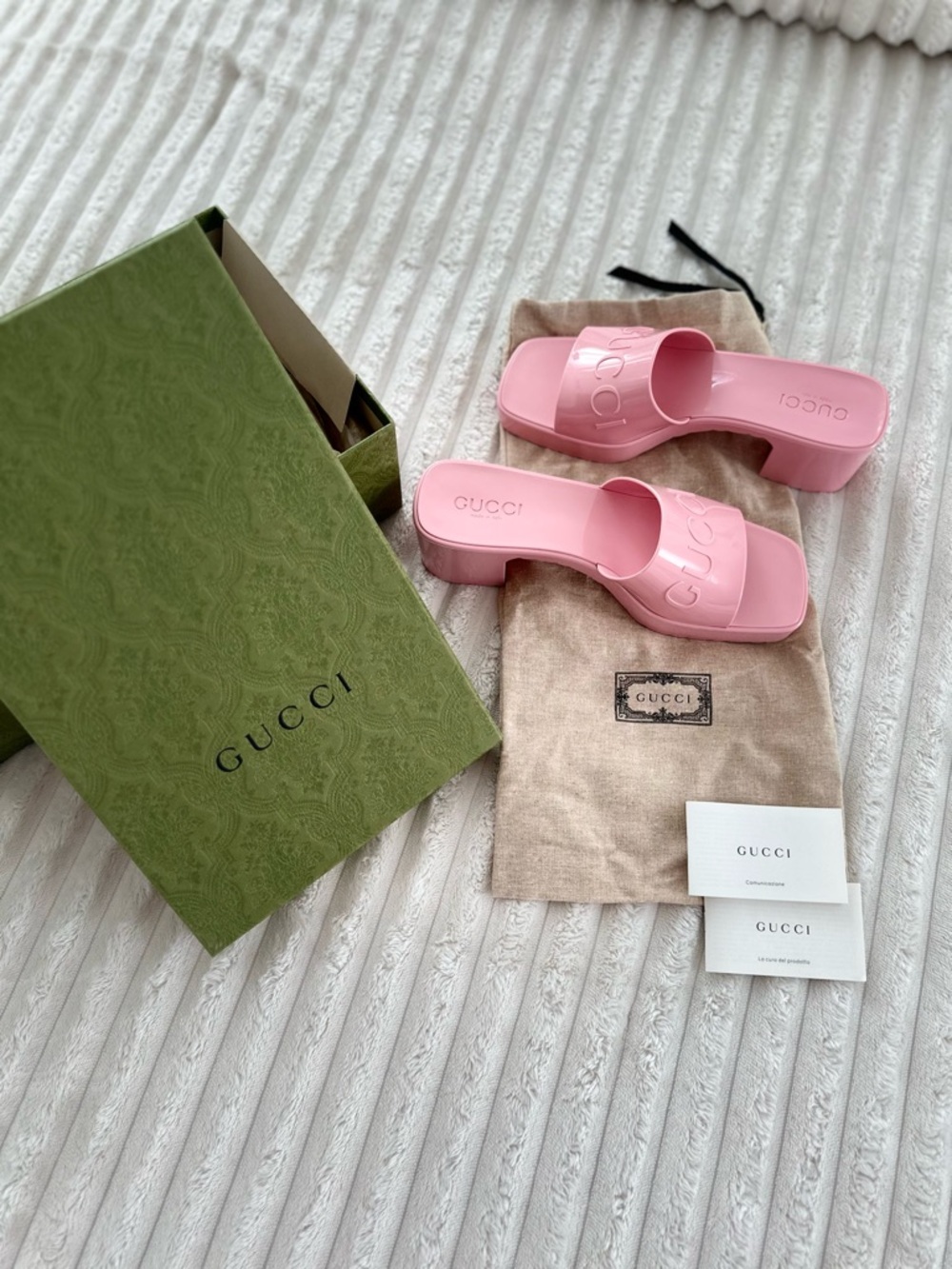 Gucci Bubblegum Pink Platform Clog Mules - Picture 4 of 7